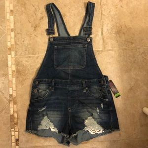No Boundaries Short Overalls NWT